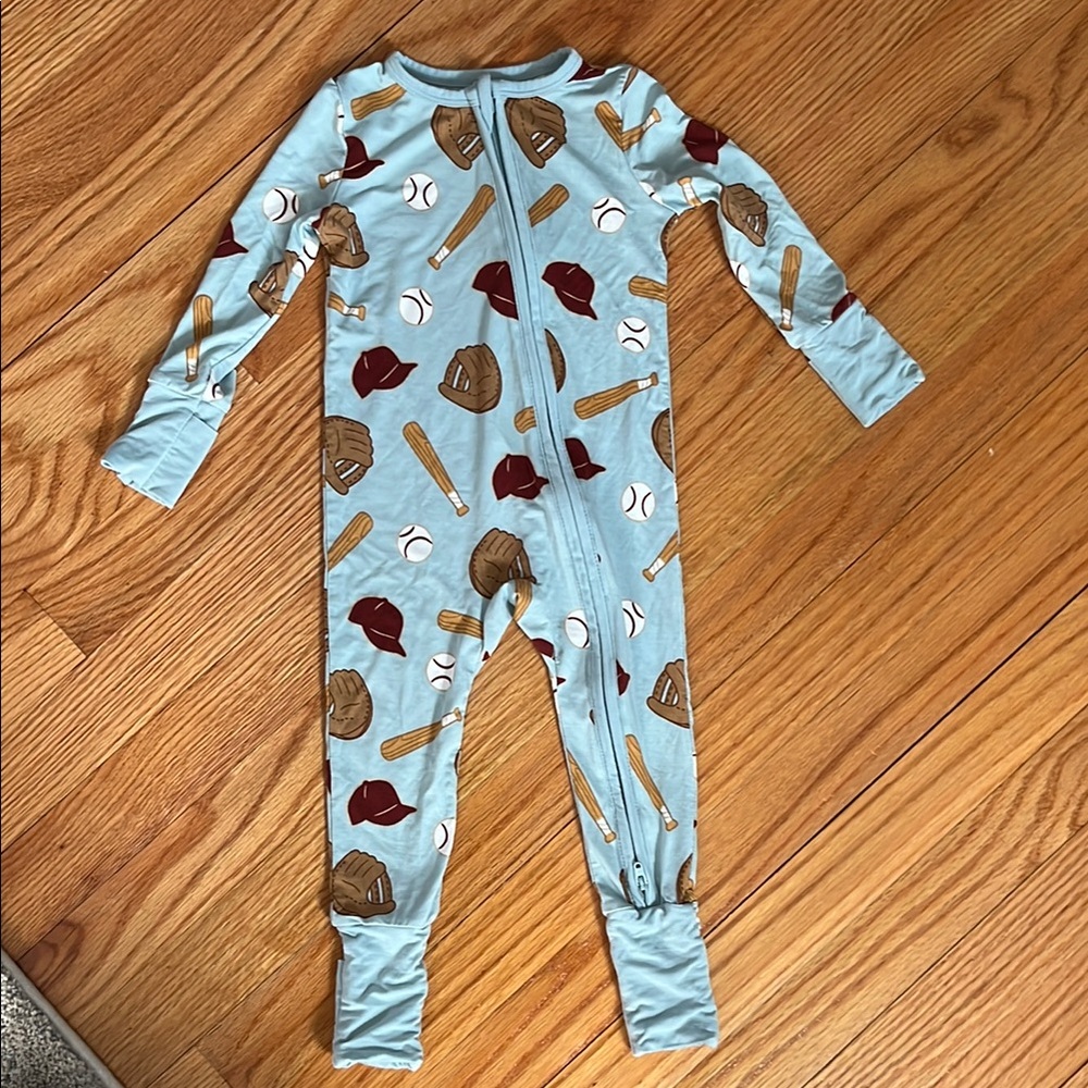 Angel Dear Blue Football Print Footies